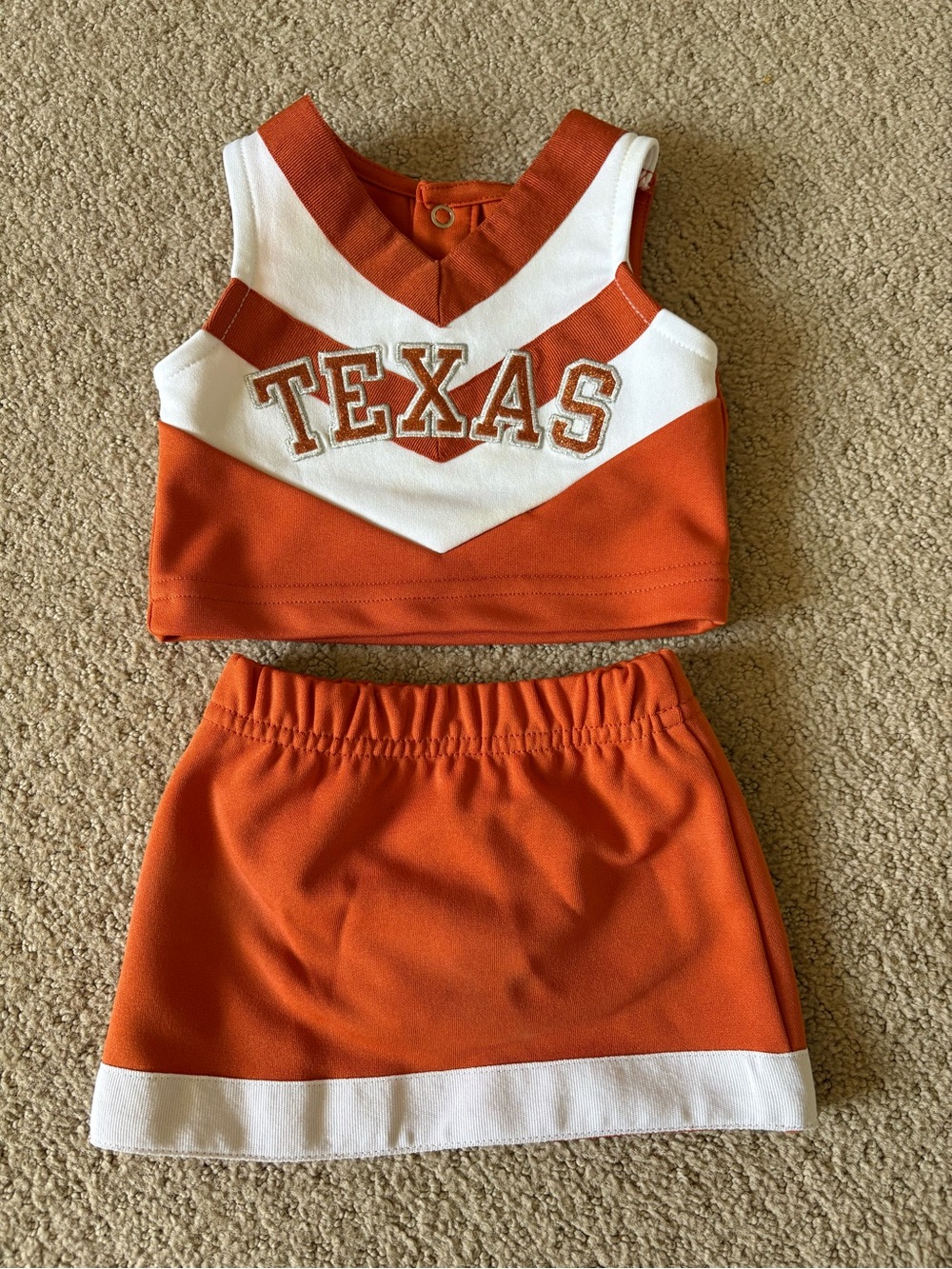 Texas Longhorn Orange & White Cheerleader Set 3 M